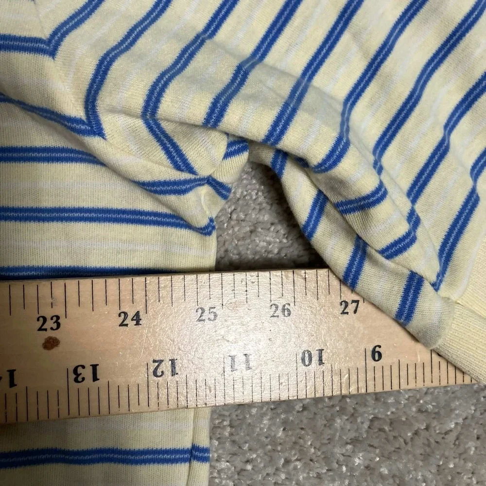 Vintage 80s Polo Ralph Lauren Polo Shirt Mens XL Yellow Blue Striped Made in USA